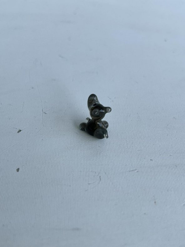 El Yapımı Mini Murano Cam Köpek Biblo A122-05 - Resim 5