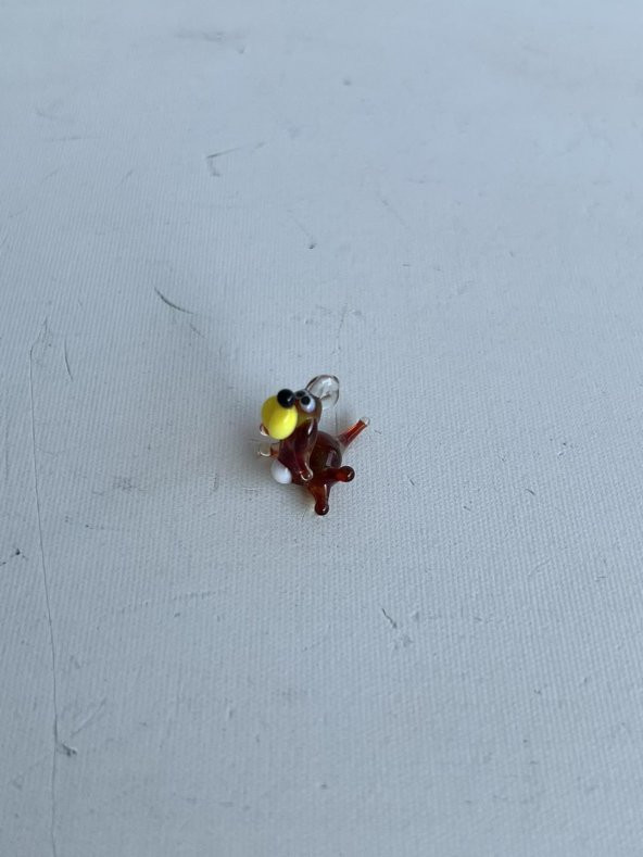 El Yapımı Mini Murano Cam Köpek Biblo A123-05 - 5