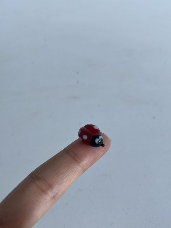 El Yapımı Mini Murano Cam Uğur Böceği Biblo A124-05 - 2