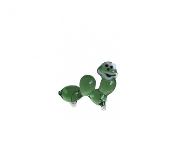 El Yapımı Mini Murano Cam Tırtıl Biblo A126-06