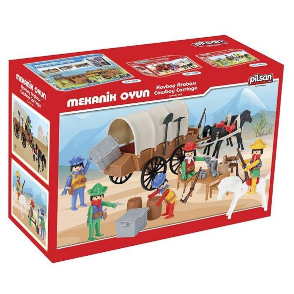 Pilsan Oyuncak Mini Mekanik Serisi:3 Kovboy Arabası - 2