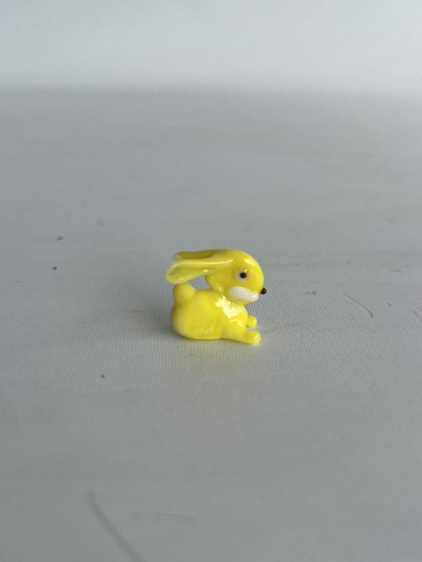 El Yapımı Mini Murano Cam Tavşan Biblo A127-02 - Resim 4