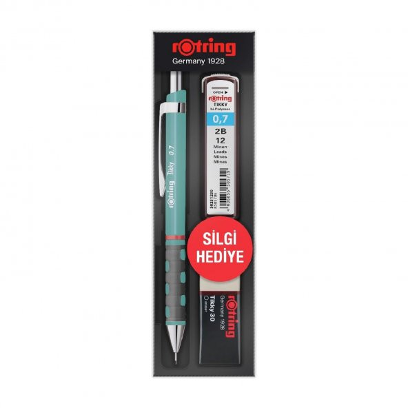 Rotring Tikky Okul Seti Uç + Silgi Hediyeli Versatil Seti 0.7 MM Uçlu Kalem Deniz Mavi