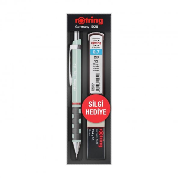 Rotring Tikky Okul Seti Uç+ Silgi Hediyeli Versatil Seti 0.7 MM Uçlu Kalem Seti Opal Mavi