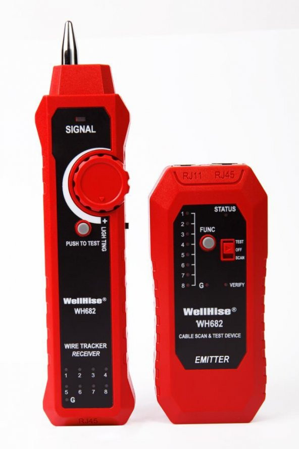 WellHise WH682 Kablo Bulucu Kablo Test Cihazı BiliBili Wire Tracker Çantalı