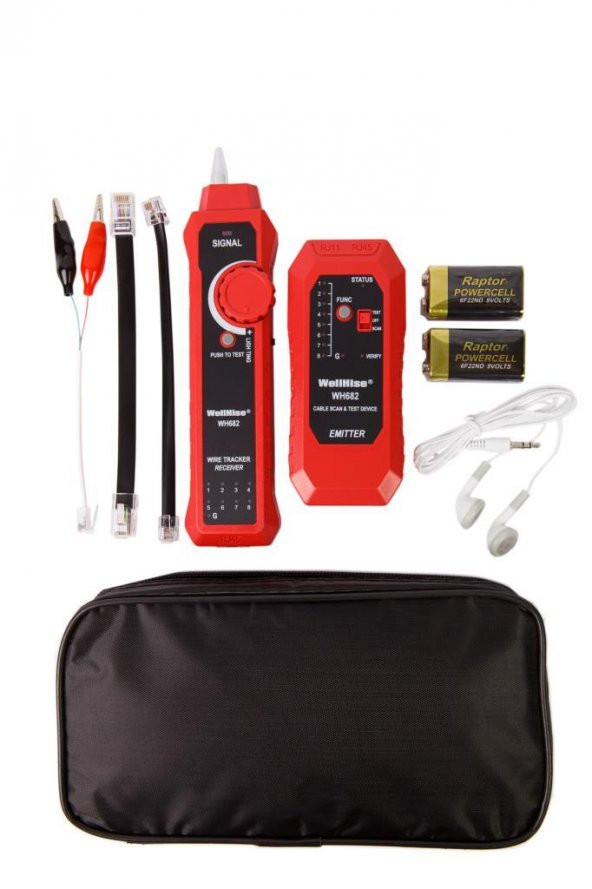 WellHise WH682 Kablo Bulucu Kablo Test Cihazı BiliBili Wire Tracker Çantalı - 3