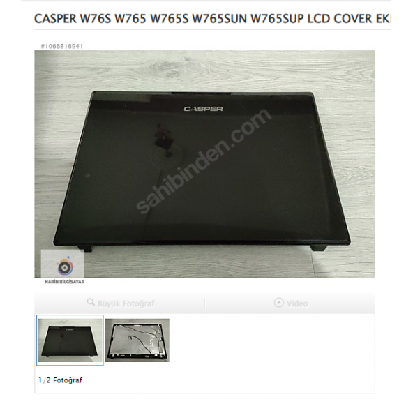 CASPER W76S W765 W765S W765SUN W765SUP LCD COVER EKRAN KASASI