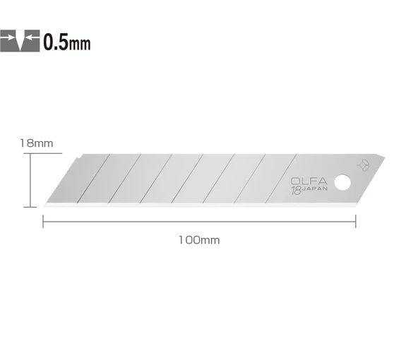 OLFA LB-10 Standart Geniş Maket Bıçağı Yedeği (10 lu)