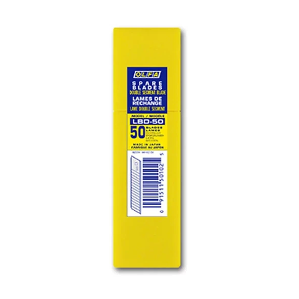 OLFA LBD-50 Standart Çift Segmentli Geniş Maket Bıçağı Yedeği (50 li) - 2