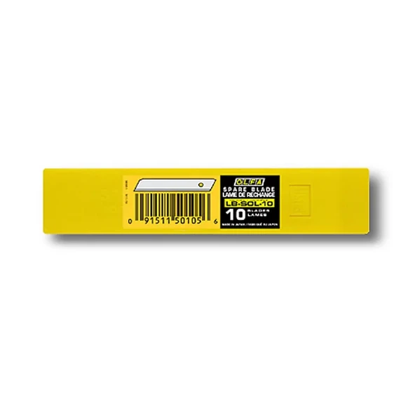 OLFA LB-SOL-10 Standart Tek Gövdeli (Kırımsız) Geniş Maket Bıçağı Yedeği (10 lu) - 2