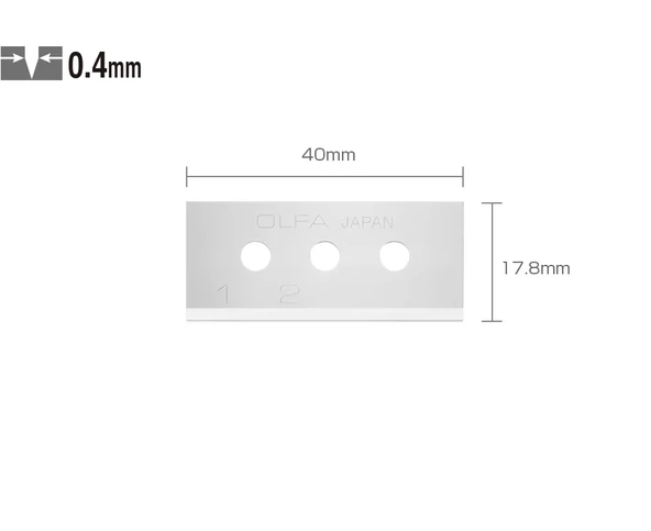 OLFA SKB-10/10B Çift Yönlü Emniyetli Maket Bıçağı Yedeği (10 lu)
