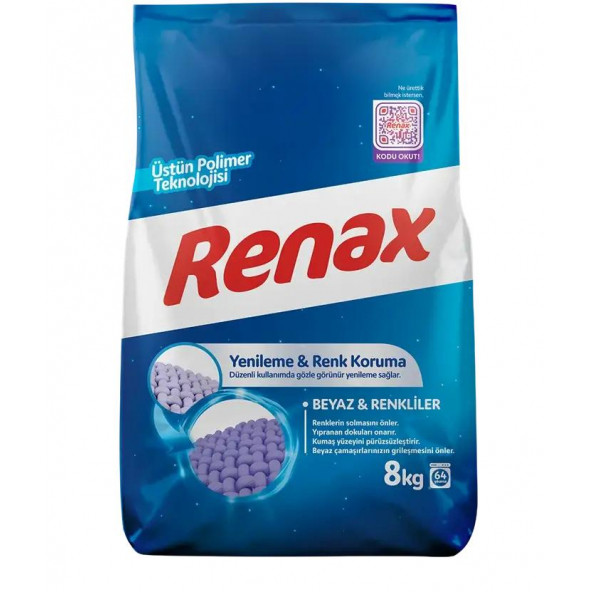 Renax Matik Çamaşır Deterjanı ( Beyazlar-Renkliler ) 8 Kg