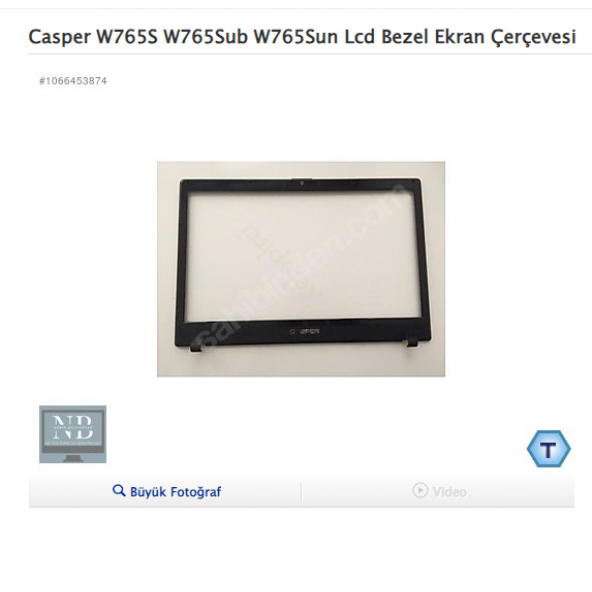 Casper W765S W765Sub W765Sun Lcd Bezel Ekran Çerçevesi