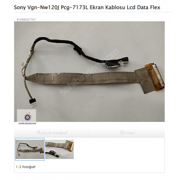 Sony Vgn-Nw120J Pcg-7173L Ekran Kablosu Lcd Data Flex