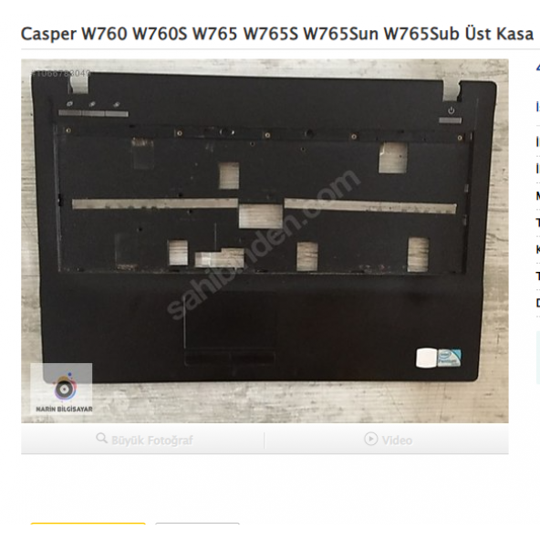 Casper W760 W760S W765 W765S W765Sun W765Sub Üst Kasa