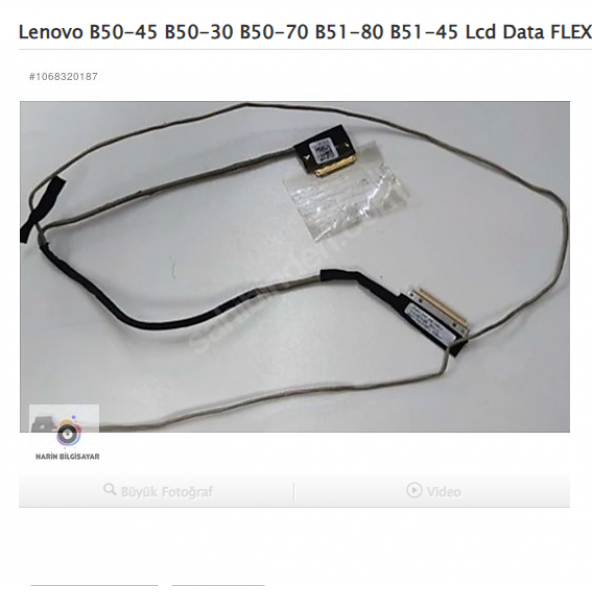 Lenovo B50-45 B50-30 B50-70 B51-80 B51-45 Lcd Data FLEX 30PİNLİ