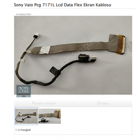 Sony Vaio Pcg 7171L Lcd Data Flex Ekran Kablosu