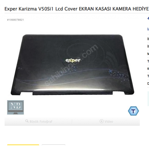 Exper Karizma V50Si1 Lcd Cover EKRAN KASASI KAMERA HEDİYE - 1