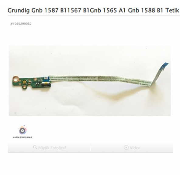 Grundig Gnb 1587 B1 1567 B1 Gnb 1565 A1 Gnb 1588 B1 Tetik Butonu