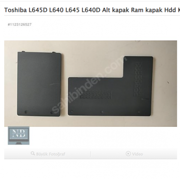 Toshiba L645D L640 L645 L640D Alt kapak Ram kapak Hdd Kapak tkm