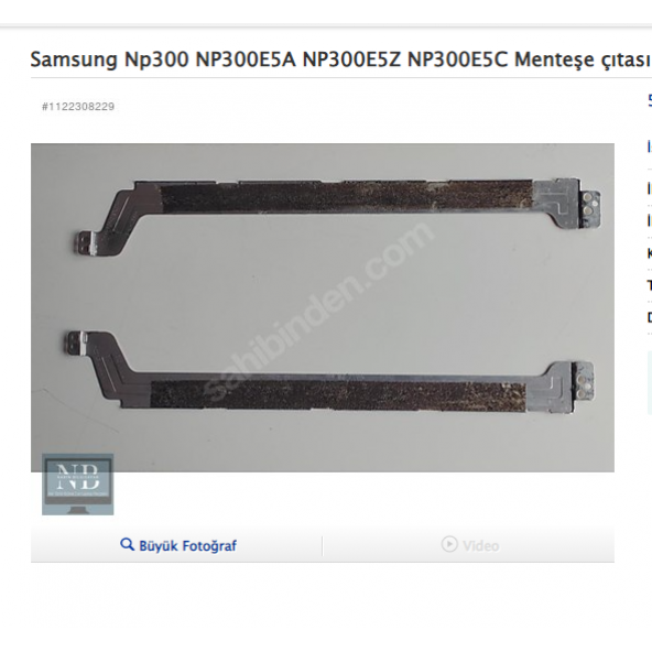 Samsung Np300 NP300E5A NP300E5Z NP300E5C Menteşe çıtası braket