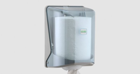 Şeker Portakalım Vialli OG1T Maxi Centerfeed İçten Çekmeli Kağıt Havlu Dispenseri Aparatı Şeffaf - 4