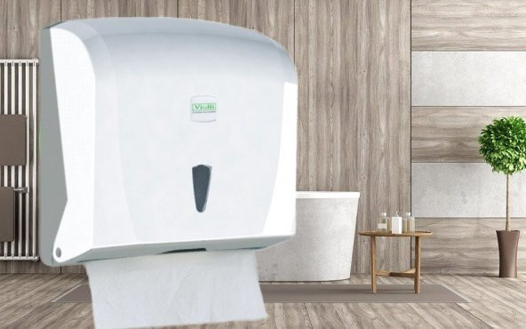 Şeker Portakalım Vialli K20 Banyo Mutfak Lavabo Pratik Z Katlı Kağıt Havlu Dispenseri 200 lü Beyaz