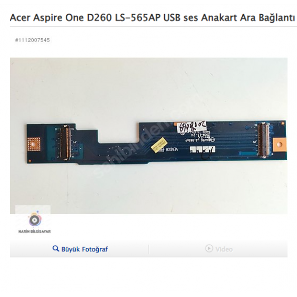 Acer Aspire One D260 LS-565AP USB ses Anakart Ara Bağlantı soket