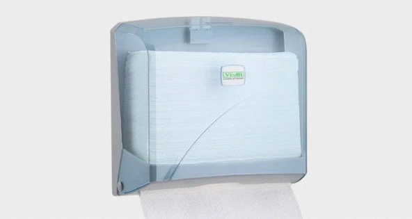 Şeker Portakalım Vialli K2T Banyo Mutfak Lavabo Pratik Z Katlı Kağıt Havlu Dispenseri 200 lü Şeffaf - 3