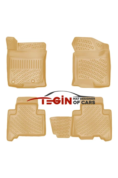 Toyota Land Cruiser Prado J150 2021 Bagaj Havuzu + Bej 3D Paspas - 3