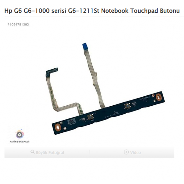 Hp G6 G6-1000 serisi G6-1211St Notebook Touchpad Butonu