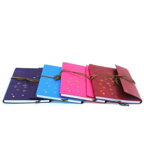 Justcheapstore Ağaç Baskılı Deri Defter