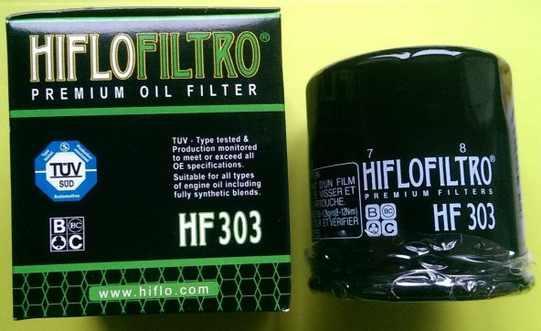 Hiflo Hf303 2017-2023 Kawasaki Z 650 Uyumlu Yağ Filtresi - 2