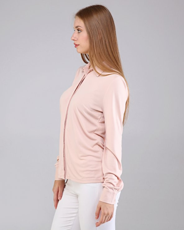 SOFT&SOUL ANNIE GÖMLEK PUDRA RENGİ - 4