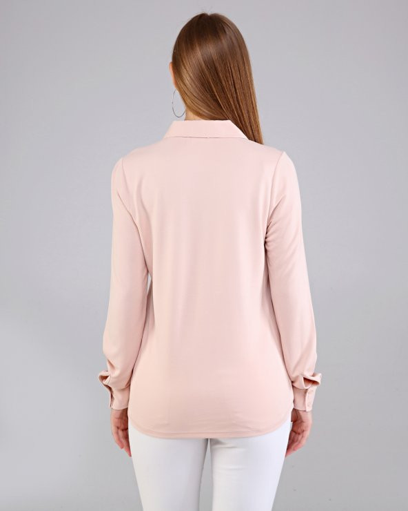 SOFT&SOUL ANNIE GÖMLEK PUDRA RENGİ - 5