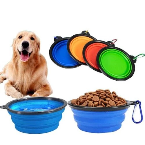 Justcheapstore Katlanabilir Kedi Köpek Mama-Su Kabı