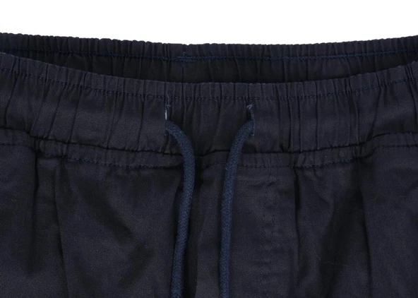 Battal Beden Çok Cepli Beli Lastikli Pantolon Lacivert Renk - 6