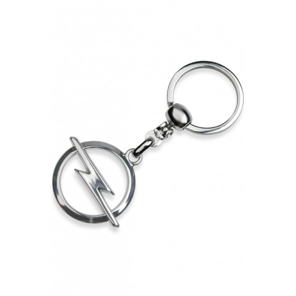 OPEL LOGOLU UZUN GÜMÜŞ METAL ANAHTARLIK ürün görseli