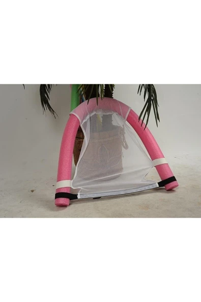 Şeker Portakalım 1 Adet Pembe Swimchair Fileli Deniz Havuz Sandalyesi Koltuğu - 2