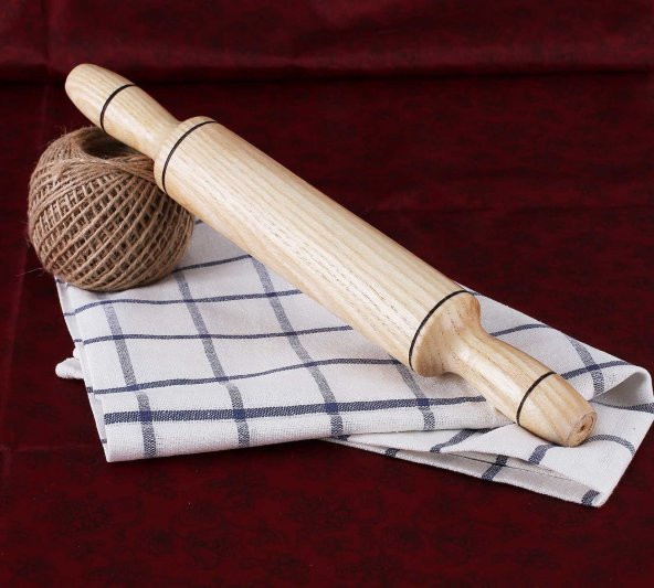 Şeker Portakalım 40 Cm Cilalı Ahşap Merdane Hamur Açıcı - 4