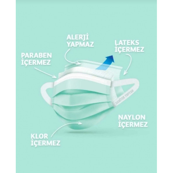 Evony Cerrahi Maske Yumuşak Elastik 3 Katlı 10'lu 10 Paket 100 Adet Maske - 11