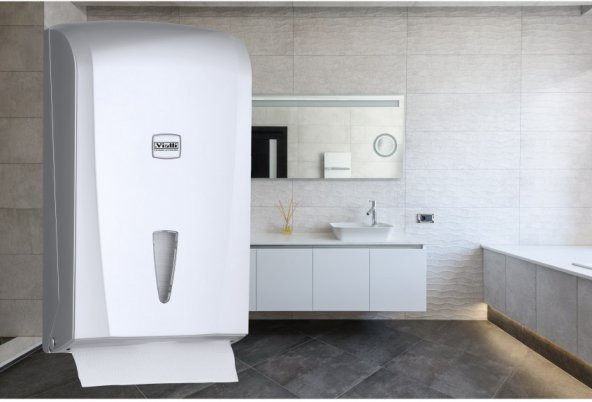 Şeker Portakalım Vialli K21m Banyo Mutfak Lavabo Pratik Z Katlı Kağıt Havlu Dispenseri 400 Lü Gri