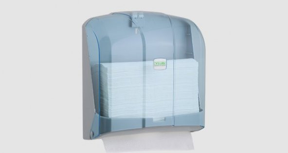 Şeker Portakalım VİALLİ KH 300T Z KATLI KAĞIT HAVLU DİSPENSERİ - ŞEFFAF - KAPASİTE 300 KAĞIT - 2