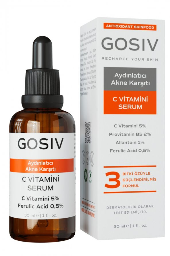 Aydınlatıcı Ve Akne Karşıtı C Vitamini Serum 30 ml (c Vitamini 5 + Ferulic Acid 0,5) - 3