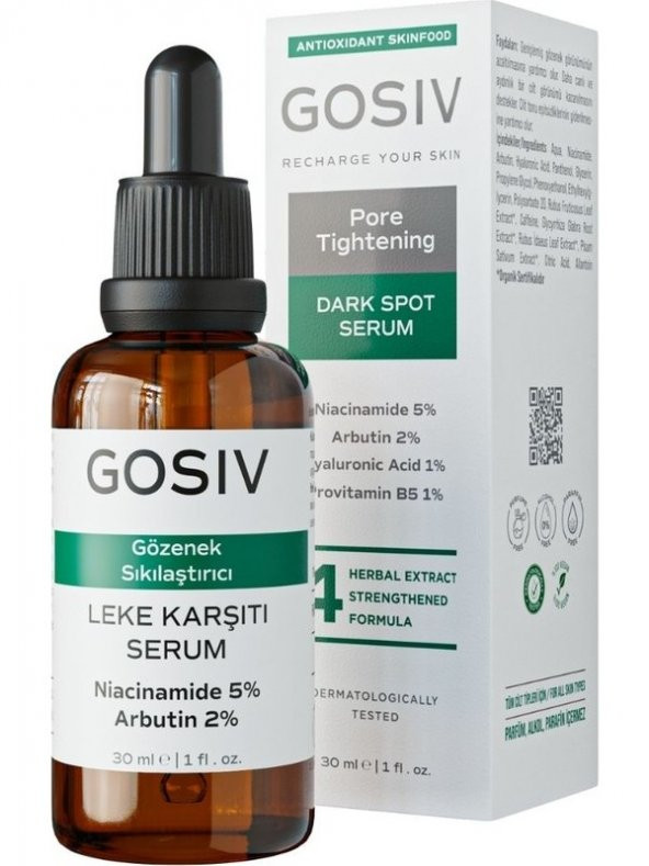 Gözenek Sıkılaştırıcı ve Leke Karşıtı Cilt Bakım Serumu 30 ml (Niacinamide 5 + Arbutin 2) - 3