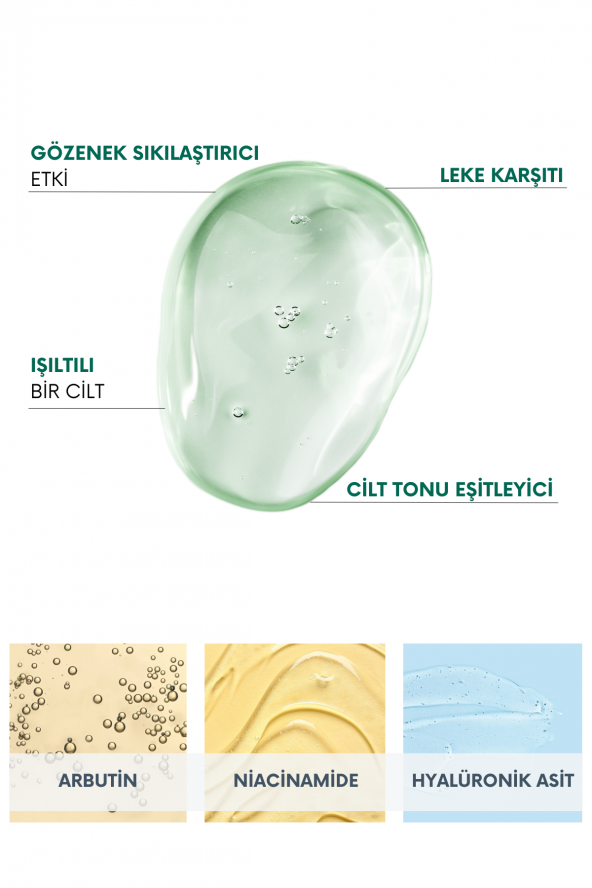 Gözenek Sıkılaştırıcı ve Leke Karşıtı Cilt Bakım Serumu 30 ml (Niacinamide 5 + Arbutin 2) - 5