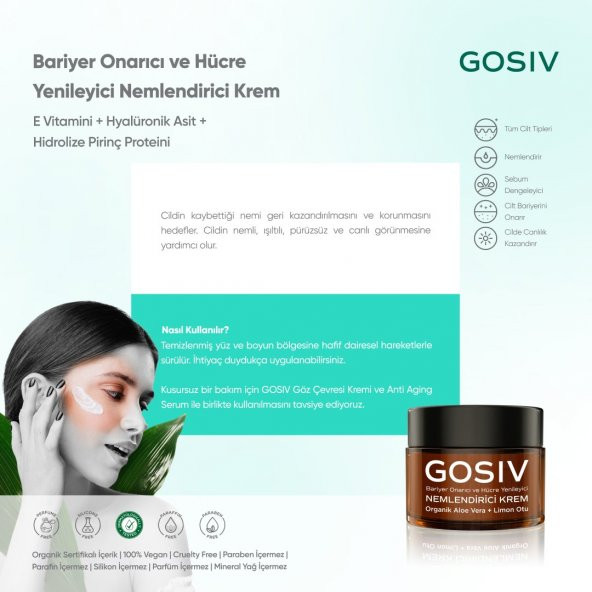 Bariyer Onarıcı ve Hücre Yenileyici Nemlendirici Krem 50 ml - 6