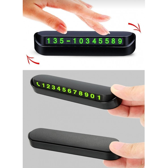 Araç Fosforlu Numaratör Aç-Kapa  - Siyah Renk - 2