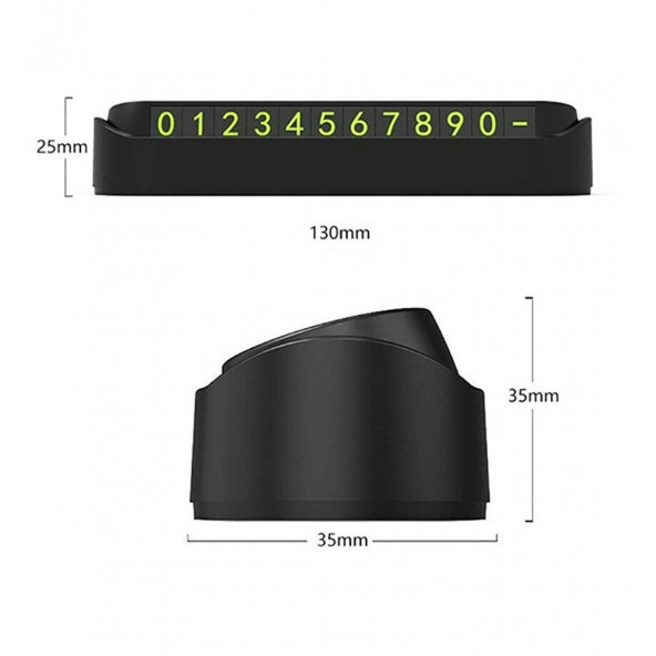 Araç Fosforlu Numaratör Aç-Kapa  - Siyah Renk - 4