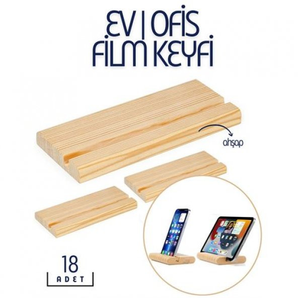 15+3 ADET Yan-Dik Cep Tablet Standı Ahşap Luca Salvatore Design 718634